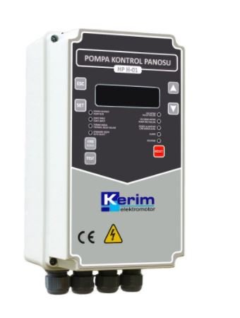 Hidrofor pompa kerim elektromotor KRM HP-1-34 380v 7.5kw koruma kontrol panosu